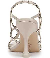 Circus NY by Sam Edelman Louisa Embellished Satin Fabric Strappy Slingback Dress Pumps