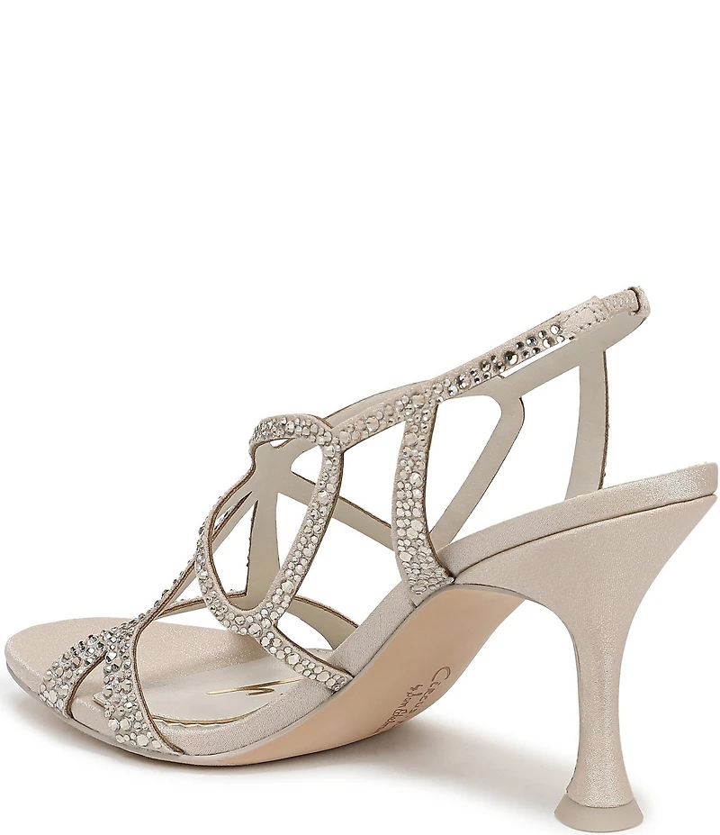 Circus NY by Sam Edelman Louisa Embellished Satin Fabric Strappy Slingback Dress Pumps