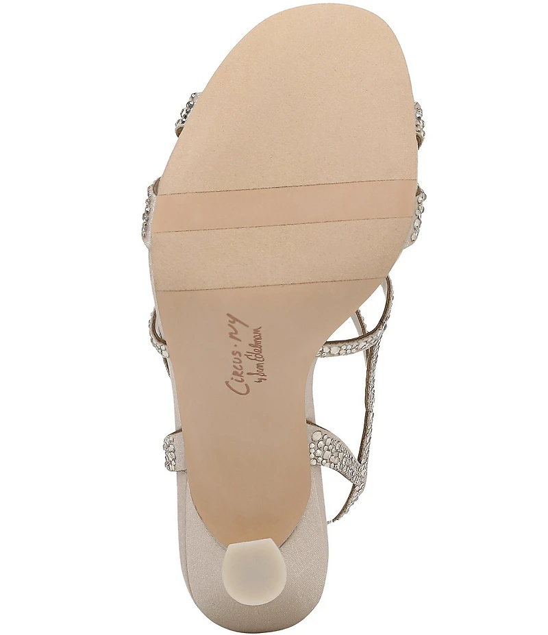 Circus NY by Sam Edelman Louisa Embellished Satin Fabric Strappy Slingback Dress Pumps