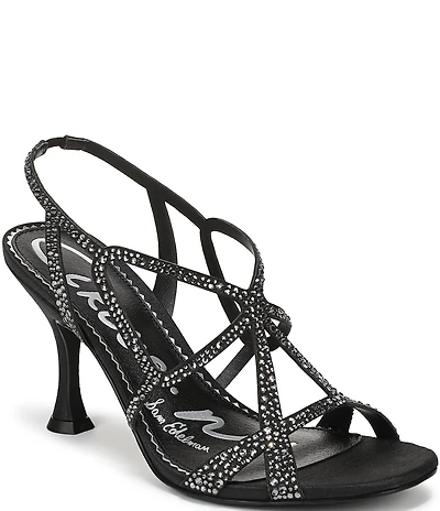 Circus NY by Sam Edelman Louisa Embellished Silk Strappy Slingback Dress Pumps