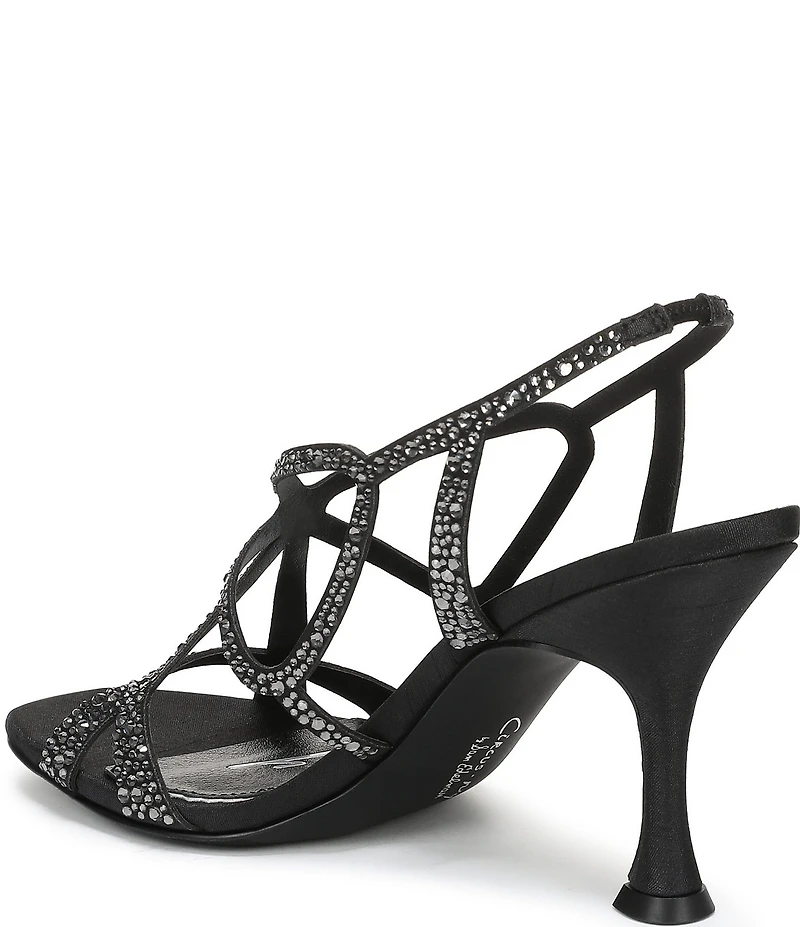 Circus NY by Sam Edelman Louisa Embellished Silk Strappy Slingback Dress Pumps