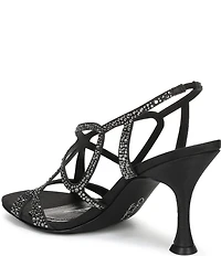 Circus NY by Sam Edelman Louisa Embellished Silk Strappy Slingback Dress Pumps