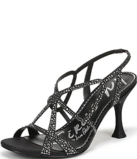Circus NY by Sam Edelman Louisa Embellished Silk Strappy Slingback Dress Pumps