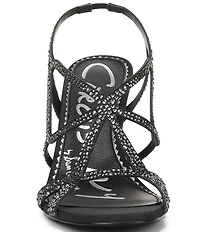 Circus NY by Sam Edelman Louisa Embellished Silk Strappy Slingback Dress Pumps