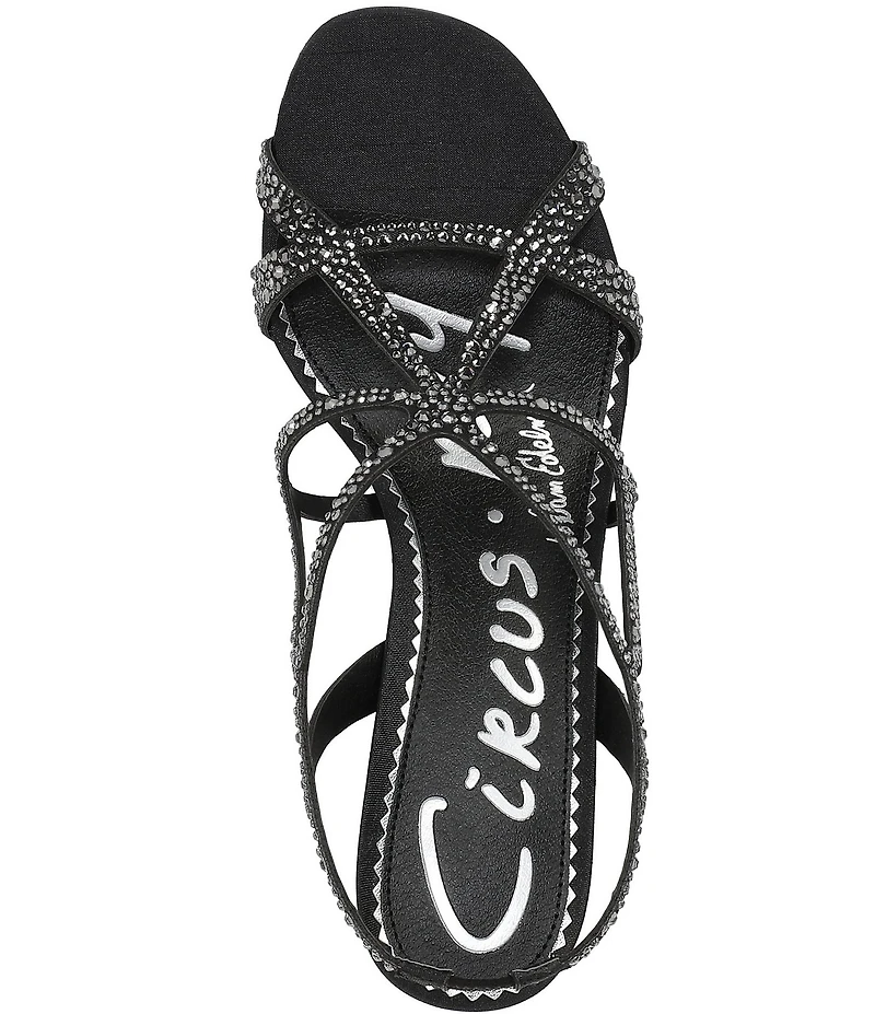 Circus NY by Sam Edelman Louisa Embellished Silk Strappy Slingback Dress Pumps