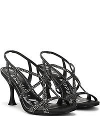 Circus NY by Sam Edelman Louisa Embellished Silk Strappy Slingback Dress Pumps