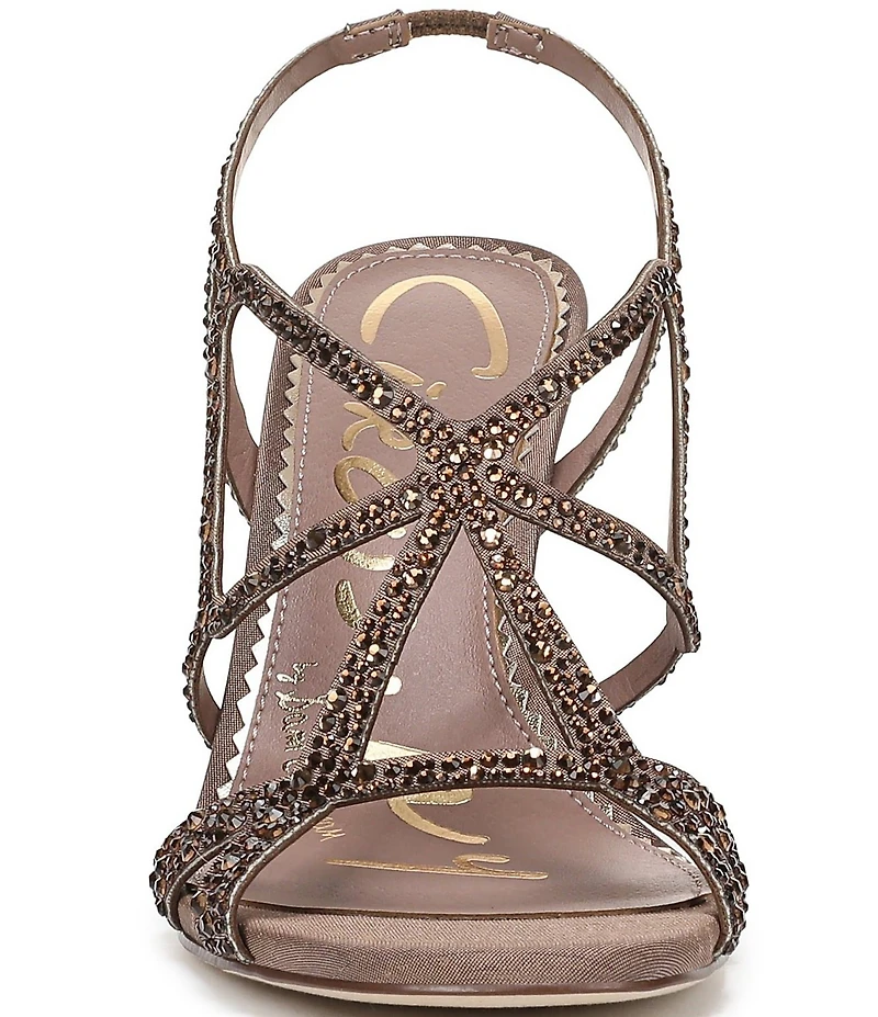 Circus NY by Sam Edelman Louisa Embellished Silk Strappy Slingback Dress Pumps