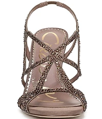 Circus NY by Sam Edelman Louisa Embellished Silk Strappy Slingback Dress Pumps