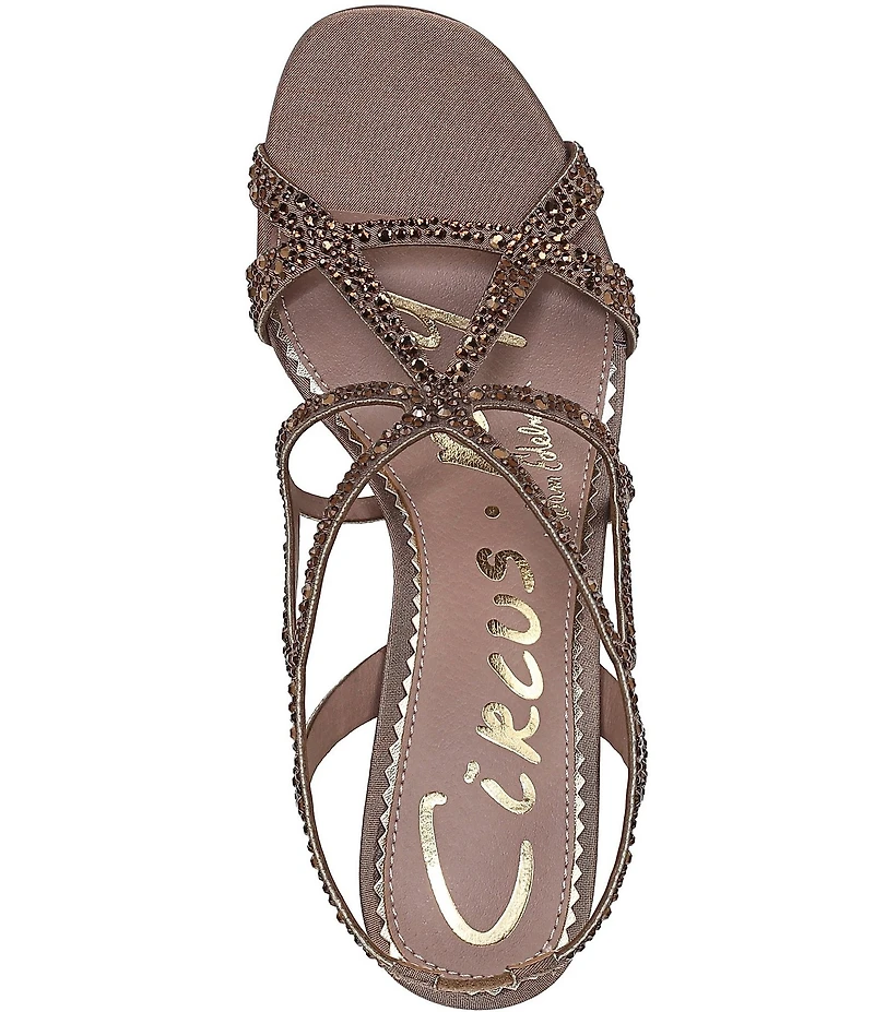 Circus NY by Sam Edelman Louisa Embellished Silk Strappy Slingback Dress Pumps