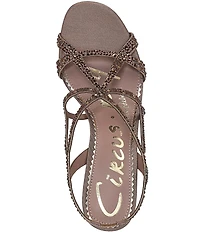 Circus NY by Sam Edelman Louisa Embellished Silk Strappy Slingback Dress Pumps