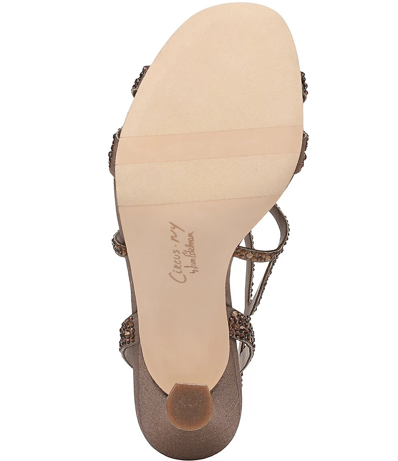 Circus NY by Sam Edelman Louisa Embellished Silk Strappy Slingback Dress Pumps
