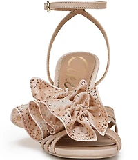 Circus NY by Sam Edelman Lucille Embellished Silk Ruffle Ankle Strap Dress Sandals