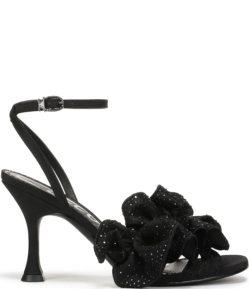 Circus NY by Sam Edelman Lucille Embellished Silk Ruffle Ankle Strap Dress Sandals