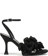 Circus NY by Sam Edelman Lucille Embellished Silk Ruffle Ankle Strap Dress Sandals