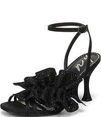Circus NY by Sam Edelman Lucille Embellished Silk Ruffle Ankle Strap Dress Sandals