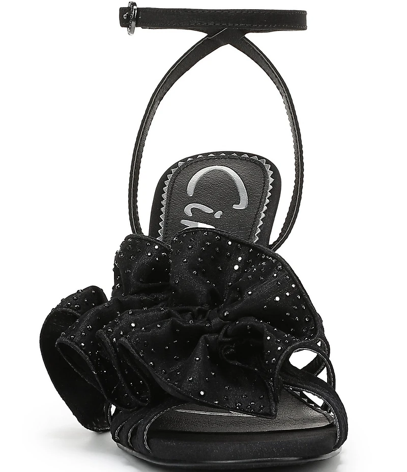 Circus NY by Sam Edelman Lucille Embellished Silk Ruffle Ankle Strap Dress Sandals