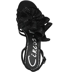 Circus NY by Sam Edelman Lucille Embellished Silk Ruffle Ankle Strap Dress Sandals