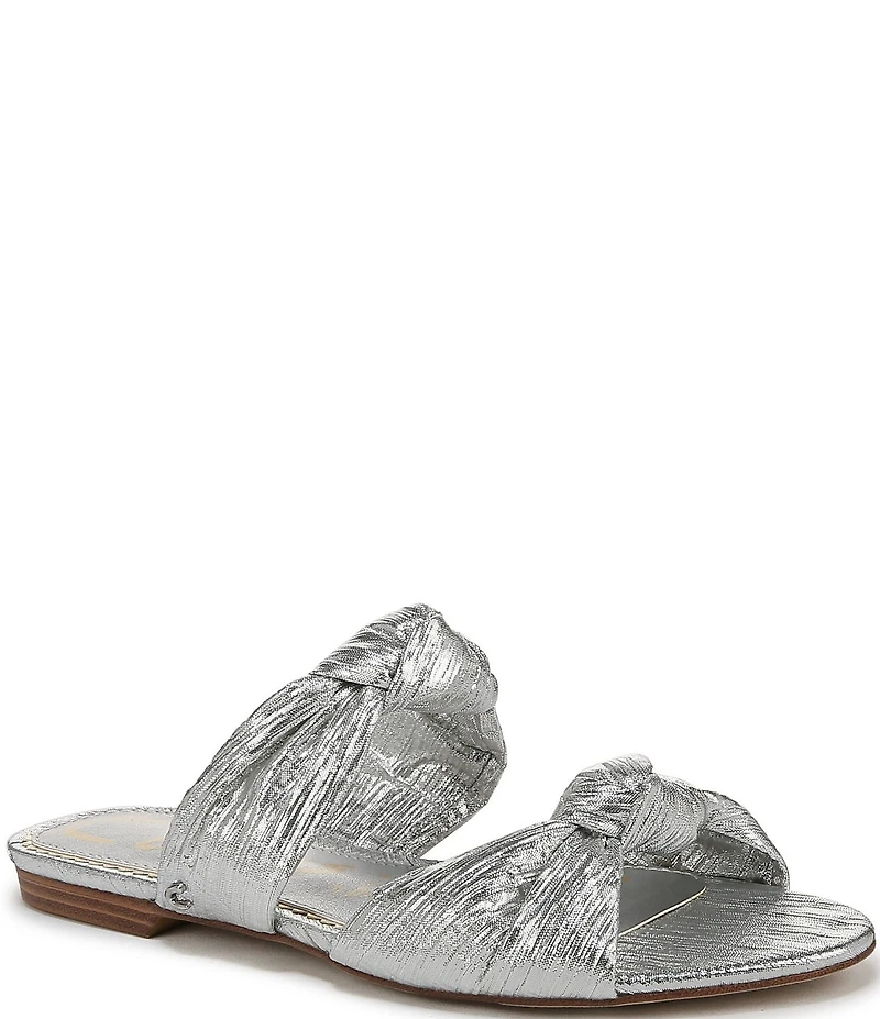 Circus NY by Sam Edelman Marissa Metallic Knotted Slide Sandals