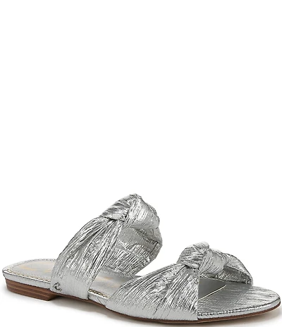 Circus NY by Sam Edelman Marissa Metallic Knotted Slide Sandals