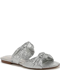 Circus NY by Sam Edelman Marissa Metallic Knotted Slide Sandals