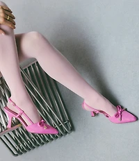 Circus NY by Sam Edelman Monica Fabric Bow Detail Slingback Dress Pumps