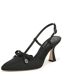 Circus NY by Sam Edelman Monica Fabric Bow Detail Slingback Dress Pumps