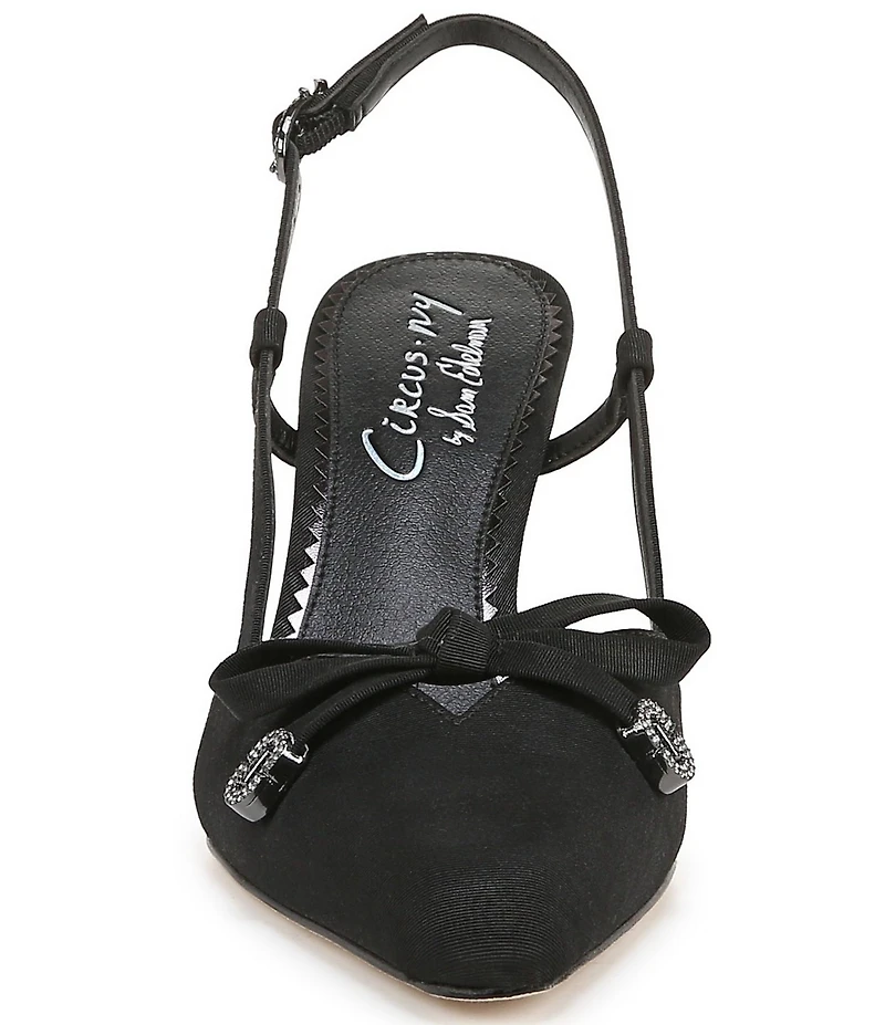 Circus NY by Sam Edelman Monica Fabric Bow Detail Slingback Dress Pumps