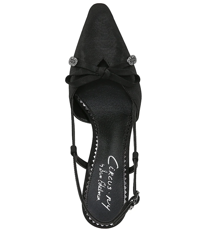 Circus NY by Sam Edelman Monica Fabric Bow Detail Slingback Dress Pumps