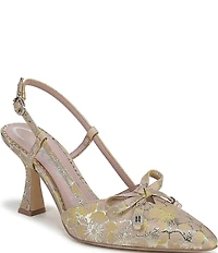 Circus NY by Sam Edelman Monica Floral Bow Detail Slingback Dress Pumps