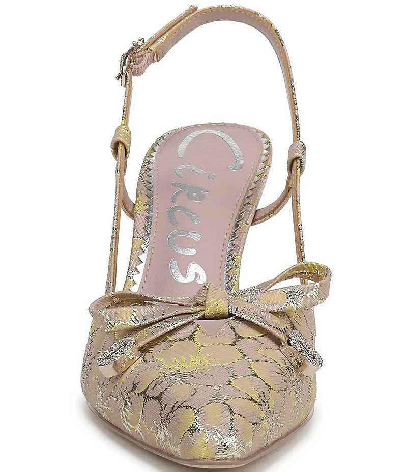 Circus NY by Sam Edelman Monica Floral Bow Detail Slingback Dress Pumps