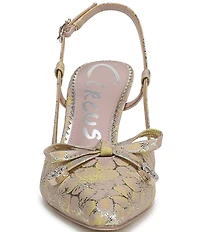 Circus NY by Sam Edelman Monica Floral Bow Detail Slingback Dress Pumps