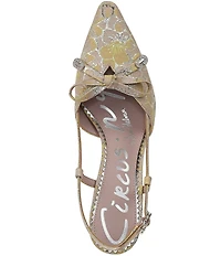 Circus NY by Sam Edelman Monica Floral Bow Detail Slingback Dress Pumps