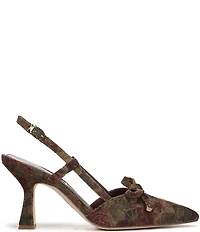 Circus NY by Sam Edelman Monica Floral Fabric Bow Detail Slingback Dress Pumps