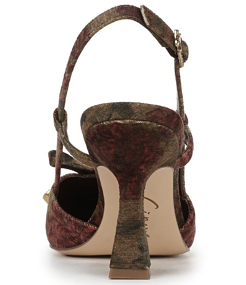 Circus NY by Sam Edelman Monica Floral Fabric Bow Detail Slingback Dress Pumps