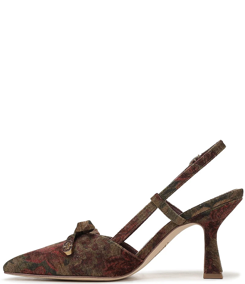 Circus NY by Sam Edelman Monica Floral Fabric Bow Detail Slingback Dress Pumps