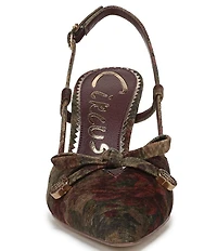 Circus NY by Sam Edelman Monica Floral Fabric Bow Detail Slingback Dress Pumps