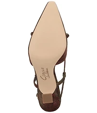 Circus NY by Sam Edelman Monica Floral Fabric Bow Detail Slingback Dress Pumps