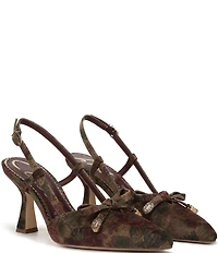 Circus NY by Sam Edelman Monica Floral Fabric Bow Detail Slingback Dress Pumps