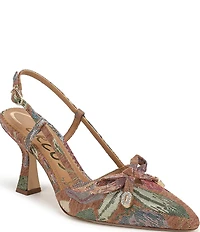 Circus NY by Sam Edelman Monica Floral Tapestry Print Bow Detail Slingback Dress Pumps