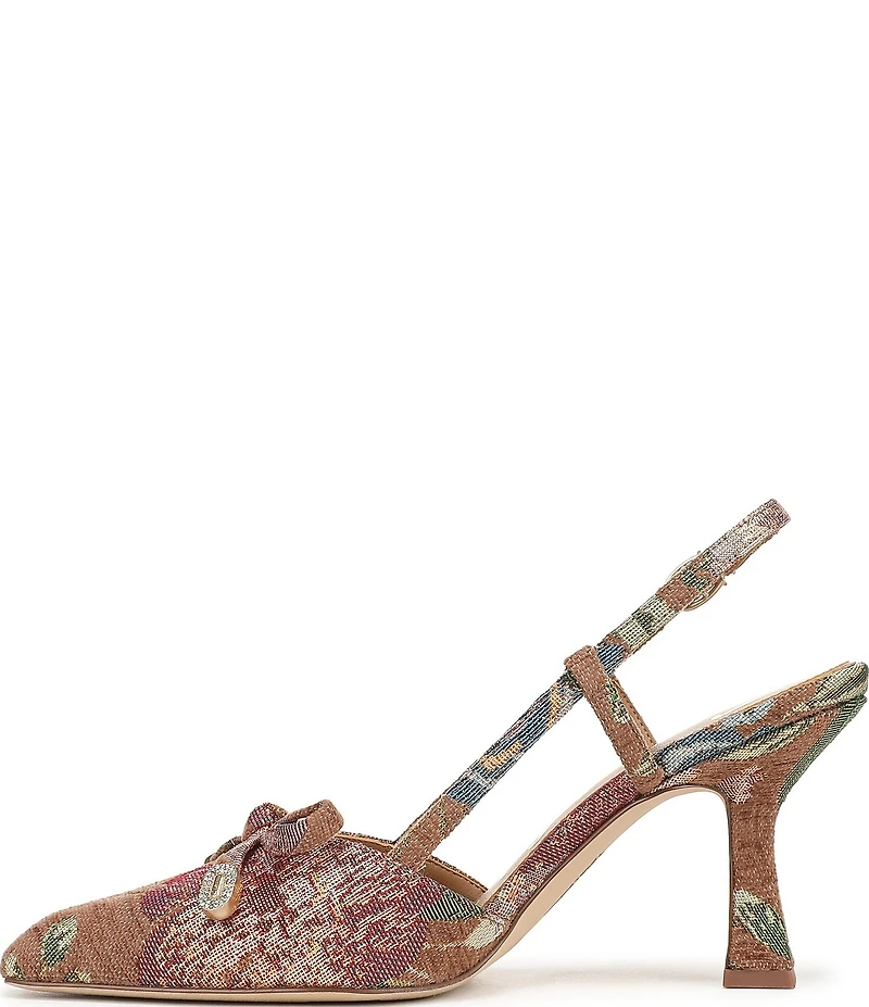 Circus NY by Sam Edelman Monica Floral Tapestry Print Bow Detail Slingback Dress Pumps