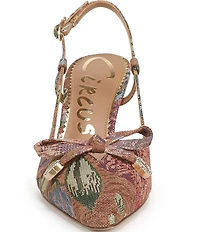 Circus NY by Sam Edelman Monica Floral Tapestry Print Bow Detail Slingback Dress Pumps