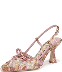 Circus NY by Sam Edelman Monica Printed Bow Detail Slingback Dress Pumps
