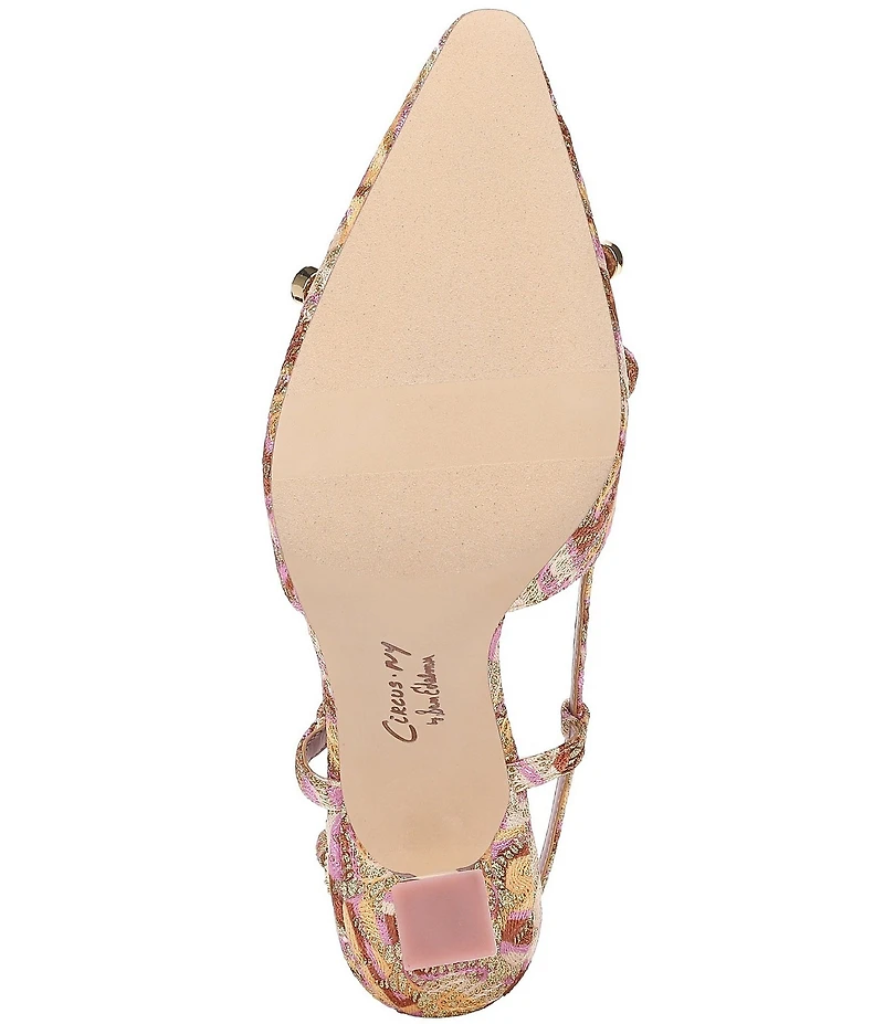 Circus NY by Sam Edelman Monica Printed Bow Detail Slingback Dress Pumps