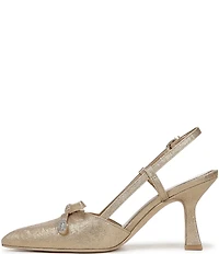 Circus NY by Sam Edelman Monica Shimmer Bow Detail Slingback Dress Pumps