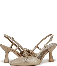 Circus NY by Sam Edelman Monica Shimmer Bow Detail Slingback Dress Pumps