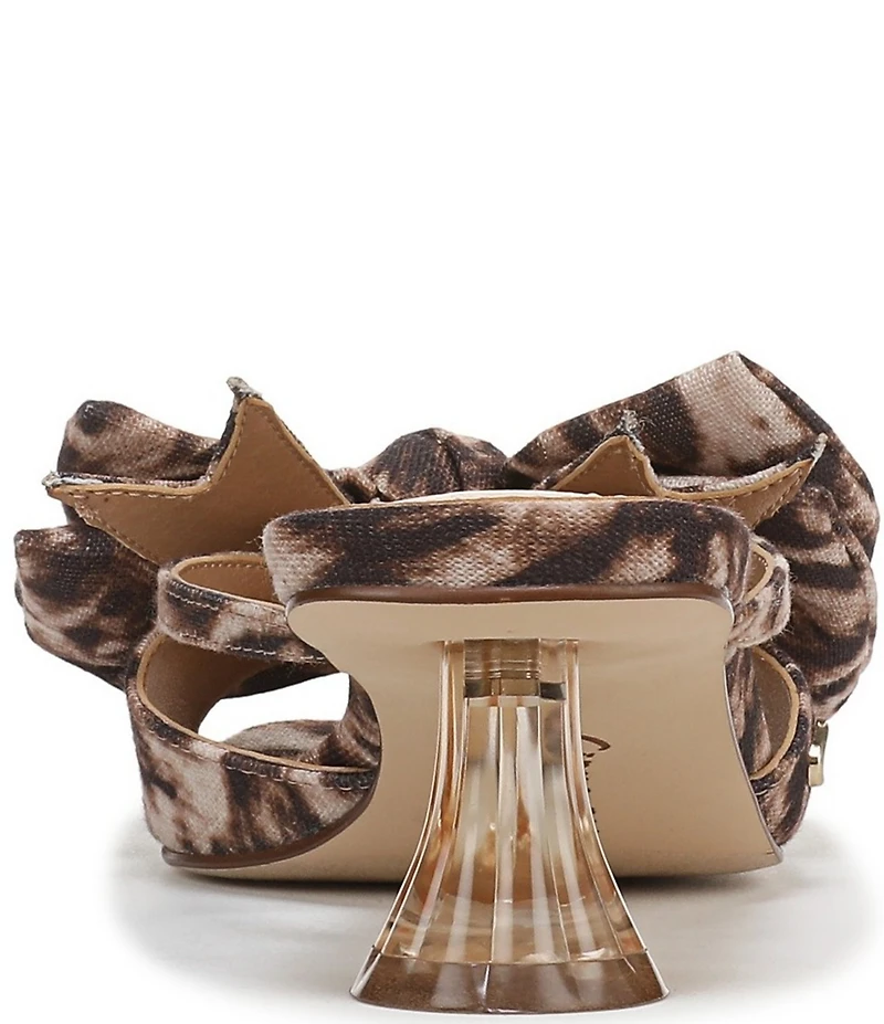 Circus NY by Sam Edelman Natalina Leopard Fabric Butterfly Bow Slide Sandals