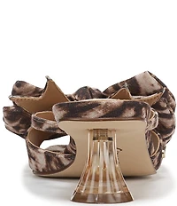 Circus NY by Sam Edelman Natalina Leopard Fabric Butterfly Bow Slide Sandals