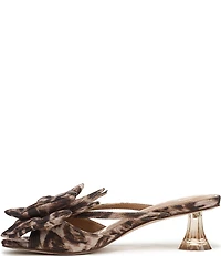 Circus NY by Sam Edelman Natalina Leopard Fabric Butterfly Bow Slide Sandals