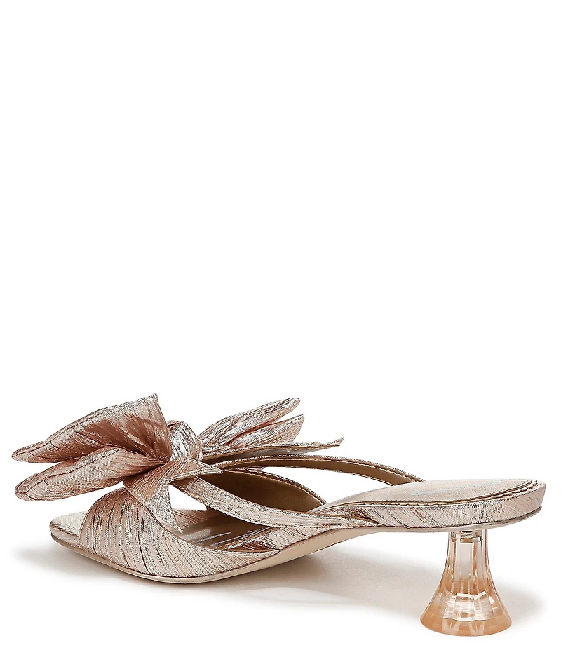 Circus NY by Sam Edelman Natalina Metallic Bow Kitten Heel Slide Sandals