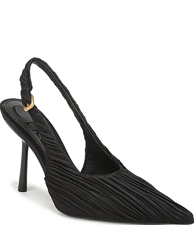 Circus NY by Sam Edelman Oaklee Gathered Fabric Point Toe Slingback Dress Pumps